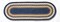 Earth Rugs C-79 Lt. Blue / Dk. Blue / Mustard Jute Table Runner 13" x 36"